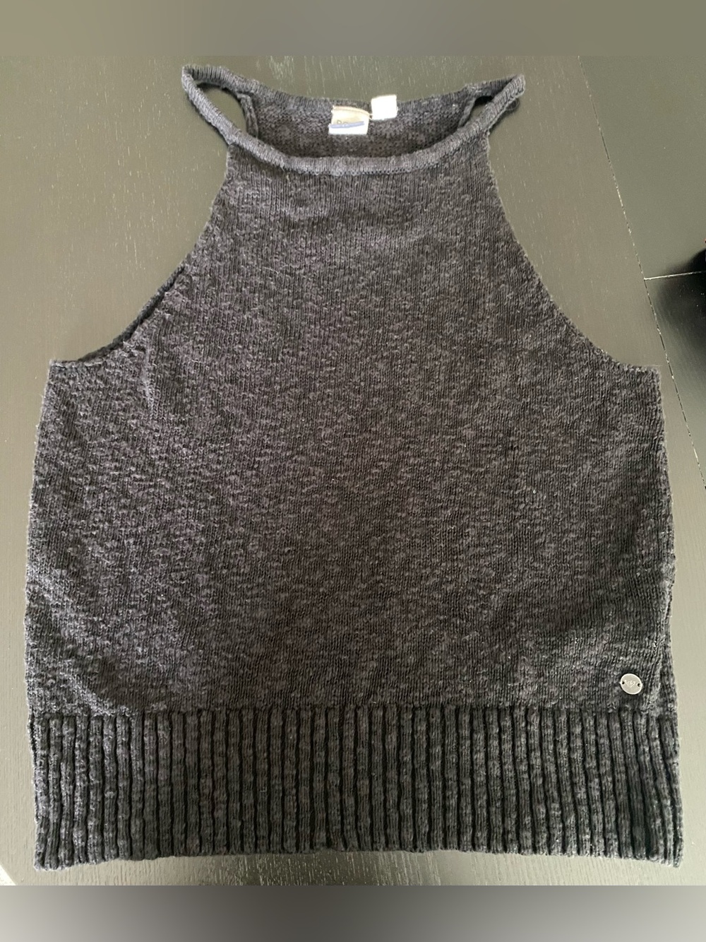 Woman’s Roxy Charcoal Knit Crewneck Top